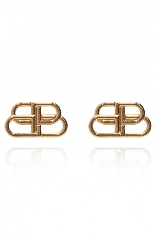 Balenciaga BB motif earrings